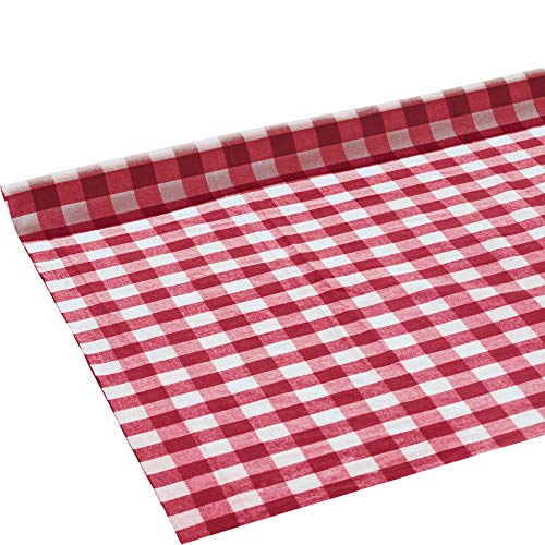 REDBEST Meterware, Stoff Landhaus karo Nashville rot Größe 160 cm breit - strapazierstark, langlebig, glattes Gewebe, 100% Baumwolle von REDBEST