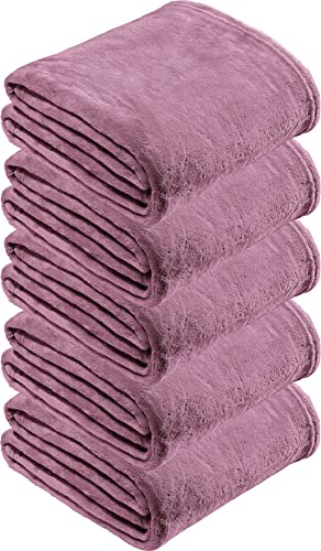 REDBEST Microfaserdecke Amarillo 5er-Pack, Fleece-Wohndecke, Sofadecke Orchidee Größe 150x200 cm - kuscheliger Teddyfleece, pflegeleicht, waschbar von REDBEST