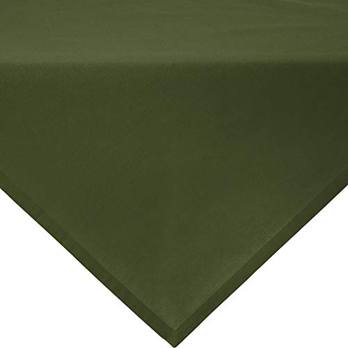 REDBEST Mitteldecke, Tischdecke Uni Seattle, 100% Baumwolle - Robustes, glattes Gewebe, mit hochwertigem Kuvertsaum, dunkelgrün Größe 100x100 cm (weitere Farben, Größen) von REDBEST