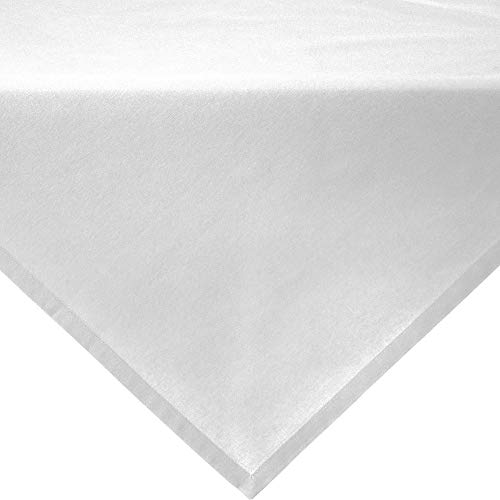 REDBEST Mitteldecke, Tischdecke Uni Seattle, 100% Baumwolle weiß Größe 80x80 cm - Robustes, glattes Gewebe, mit hochwertigem Kuvertsaum von REDBEST