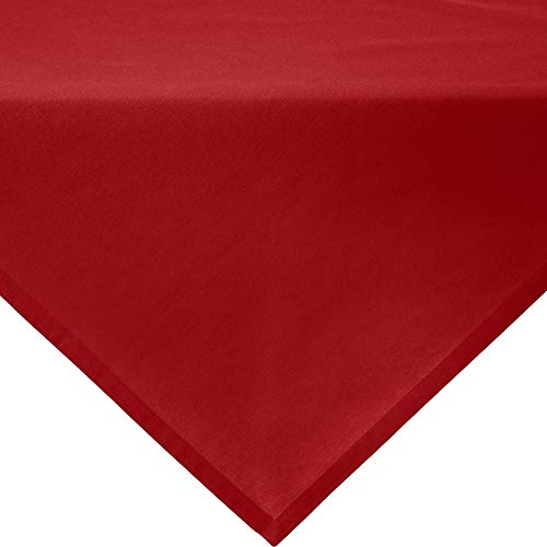 REDBEST Mitteldecke, Tischdecke Uni Seattle, 100% Baumwolle - Robustes, glattes Gewebe, mit hochwertigem Kuvertsaum, rot Größe 100x100 cm (weitere Farben, Größen) von REDBEST