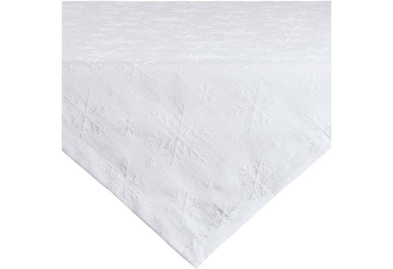 REDBEST Mitteldecke Mitteldecke "Snowflake", bügelleicht Uni von REDBEST