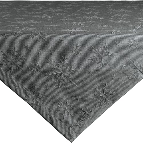 REDBEST Mitteldecke Snowflake bügelleicht anthrazit Größe 100x100 cm REDBEST Mitteldecke Snowflake bügelleicht anthrazit Größe 100x100 cm von REDBEST