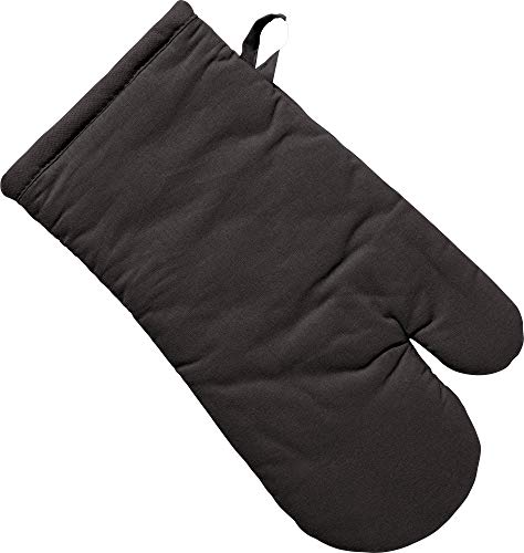 REDBEST Ofenhandschuh, Backofenhandschuh Seattle, 100% Baumwolle anthrazit Größe 15x30 cm - innen hitzebeständige Wattierung, außen feines, glattes Gewebe, mit Schlaufe (weitere Farben) von REDBEST