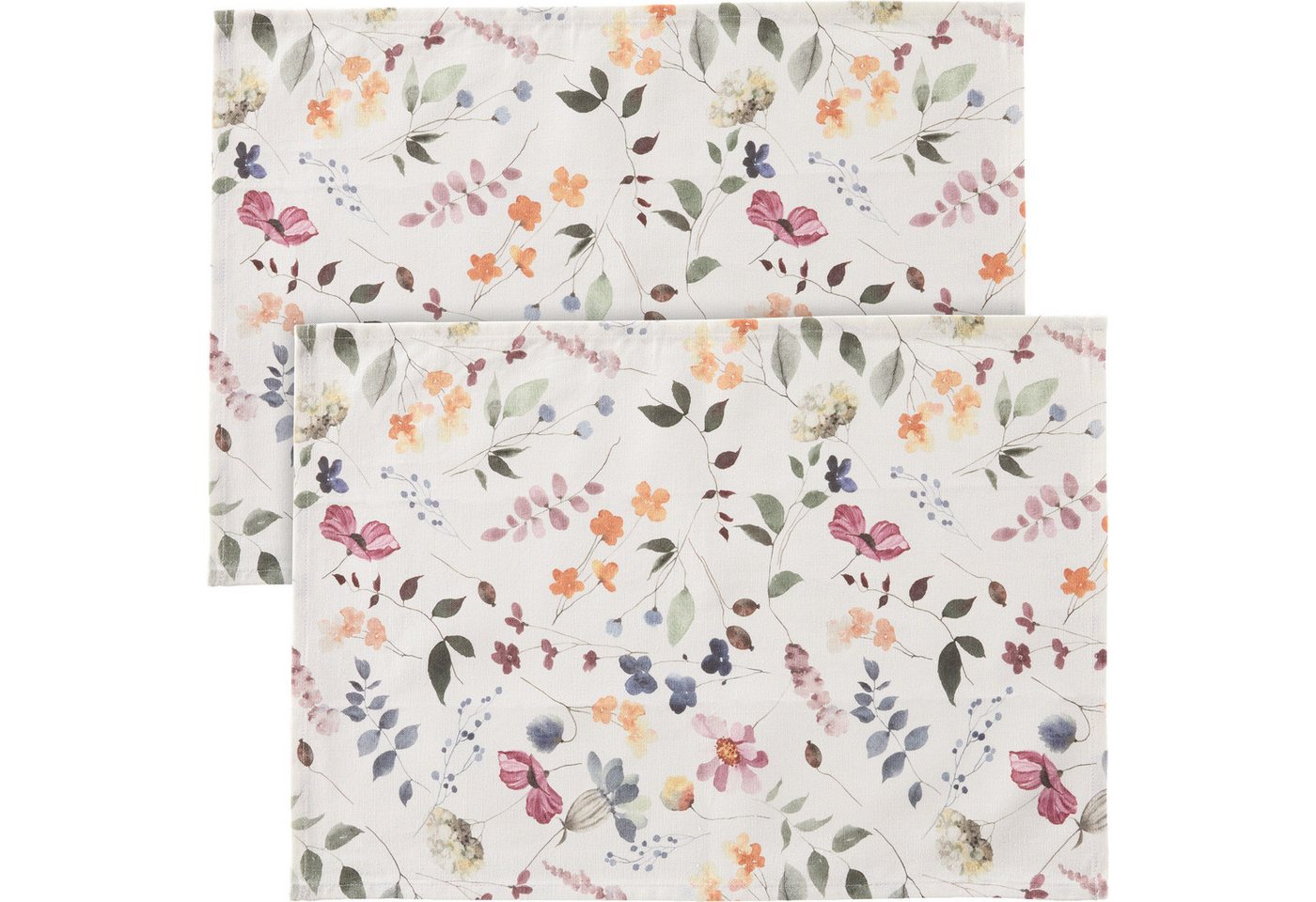 REDBEST Platzset Tischset 2er-Pack, (2-St), Baumwolle Blumen von REDBEST