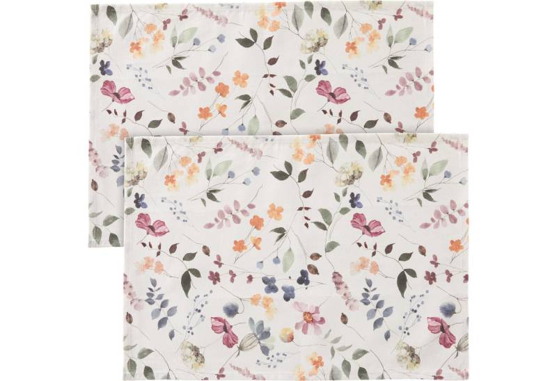 REDBEST Platzset Tischset 2er-Pack, (2-St), Baumwolle Blumen von REDBEST