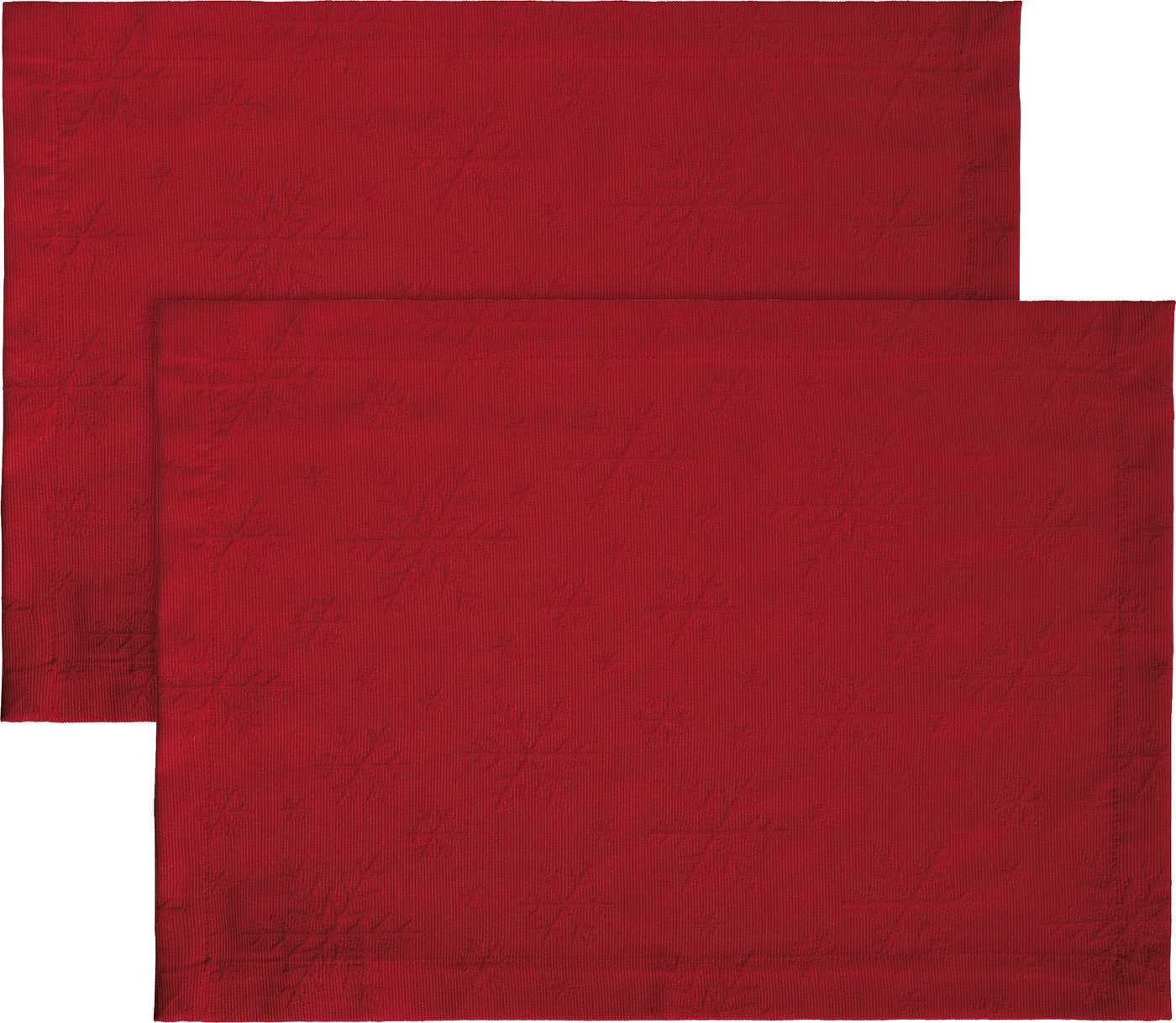 REDBEST Platzset Tischset "Snowflake" 2er-Pack, (2-St), bügelleicht Uni von REDBEST