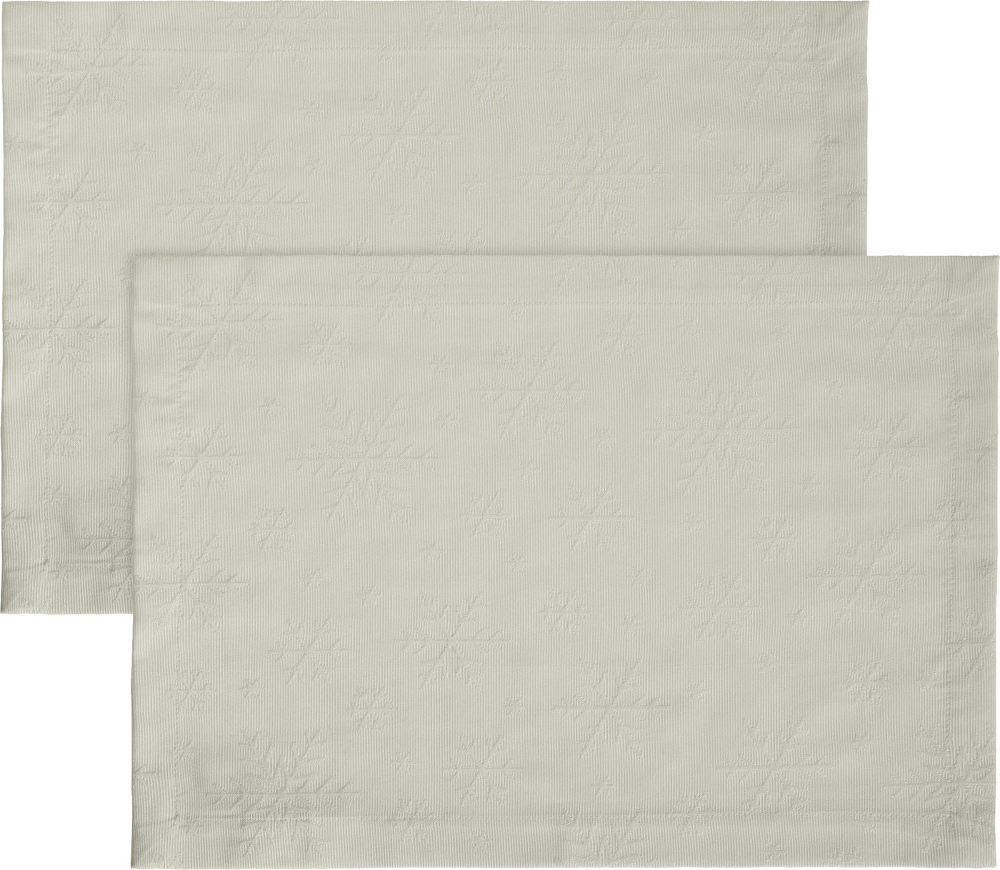 REDBEST Platzset Tischset "Snowflake" 2er-Pack, (2-St), bügelleicht Uni von REDBEST