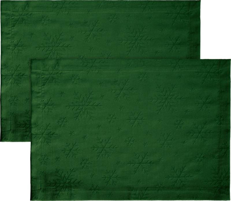 REDBEST Platzset Tischset "Snowflake" 2er-Pack, (2-St), bügelleicht Uni von REDBEST