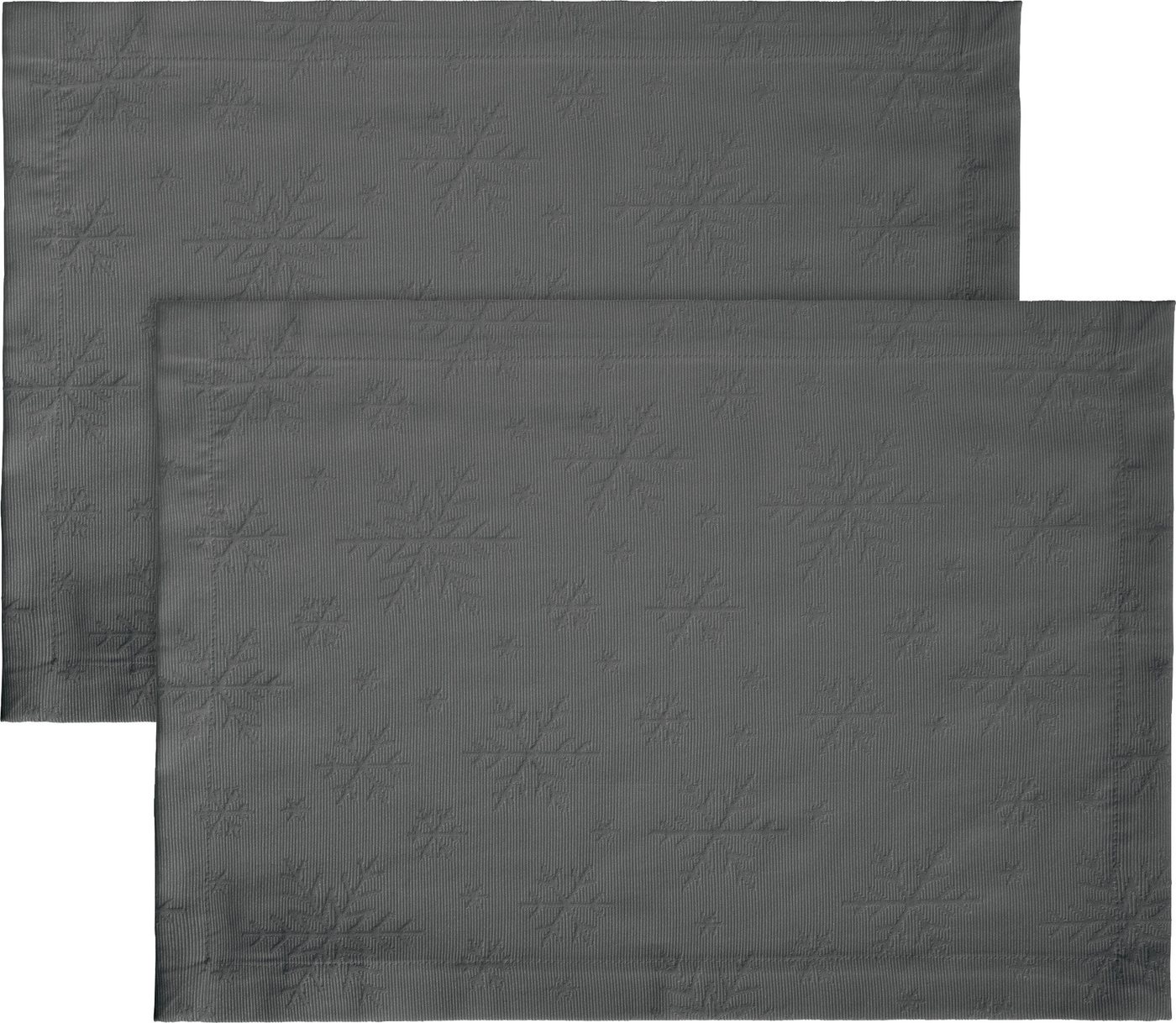 REDBEST Platzset Tischset "Snowflake" 2er-Pack, bügelleicht Uni von REDBEST