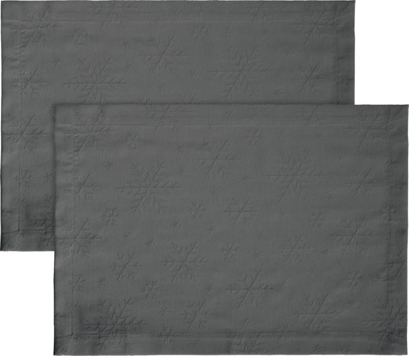REDBEST Platzset Tischset "Snowflake" 2er-Pack, bügelleicht Uni von REDBEST