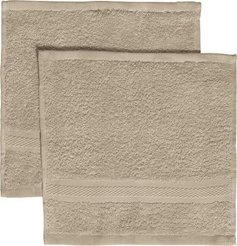 REDBEST Seiftuch 2er-Pack Chicago Taupe Größe 30x30 cm - saugstark, strapazierfähig, ideal für Reisen, Sport (weitere Farben) von REDBEST