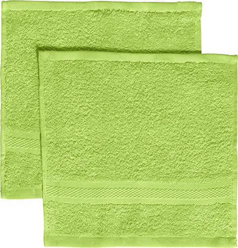 REDBEST Seiftuch 2er-Pack Chicago apfelgrün Größe 30x30 cm - saugstark, strapazierfähig, ideal für Reisen, Sport (weitere Farben) von REDBEST