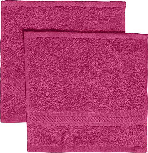 REDBEST Seiftuch 2er-Pack Chicago Fuchsia Größe 30x30 cm - saugstark, strapazierfähig, ideal für Reisen, Sport (weitere Farben) von REDBEST