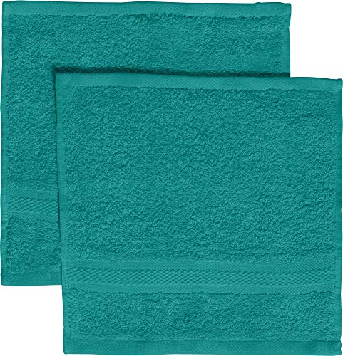 REDBEST Seiftuch 2er-Pack Chicago smaragdgrün Größe 30x30 cm - saugstark, strapazierfähig, ideal für Reisen, Sport (weitere Farben) von REDBEST