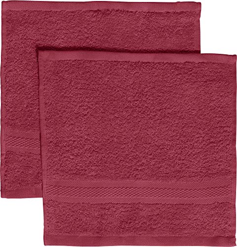 REDBEST Seiftuch 2er-Pack Chicago - saugstark, strapazierfähig, ideal für Reisen, Sport - weinrot Größe 30x30 cm (weitere Farben) von REDBEST