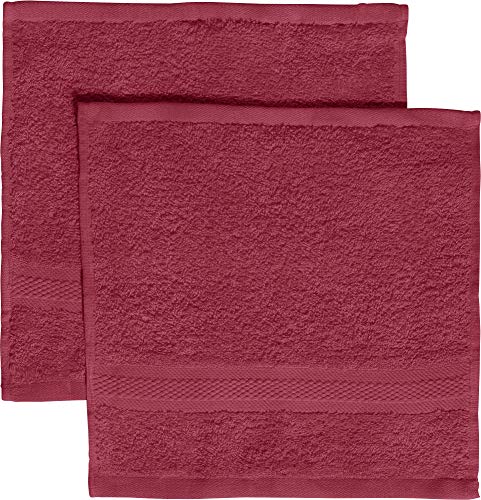 REDBEST Seiftuch 2er-Pack Chicago weinrot Größe 30x30 cm - saugstark, strapazierfähig, ideal für Reisen, Sport (weitere Farben) von REDBEST