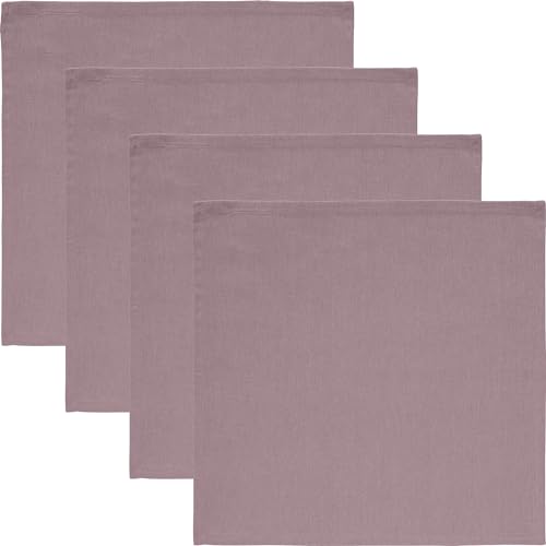 REDBEST Serviette Tulsa 4er-Pack Baumwolle Mauve Größe 40x40 cm von REDBEST