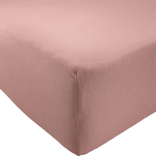 REDBEST Spannbettlaken Pittsburgh Single-Jersey Rose Größe 140x200 cm - 160x200 cm von REDBEST