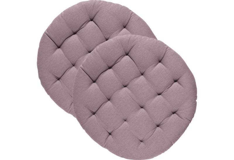 REDBEST Stuhlkissen Stuhlkissen "Tulsa" 2er-Pack, Uni von REDBEST