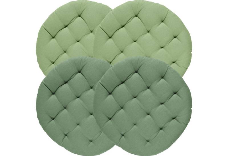 REDBEST Stuhlkissen Stuhlkissen "Tulsa" 4er-Pack, Uni von REDBEST