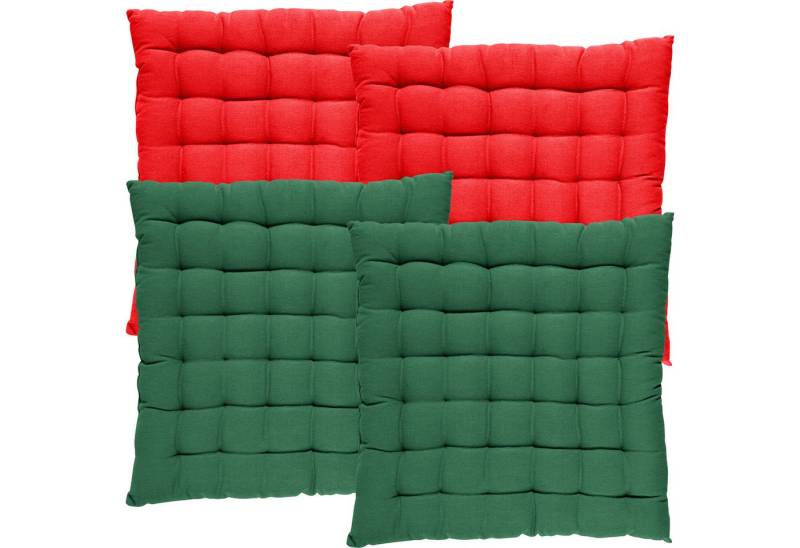 REDBEST Stuhlkissen Stuhlkissen "Tulsa" 4er-Pack, Uni von REDBEST