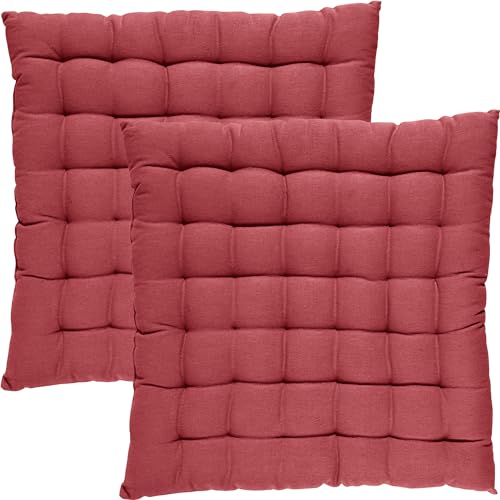 REDBEST Stuhlkissen Tulsa 2er-Pack Burgund Größe 40x40x3 cm REDBEST Stuhlkissen Tulsa 2er-Pack Burgund Größe 40x40x3 cm von REDBEST