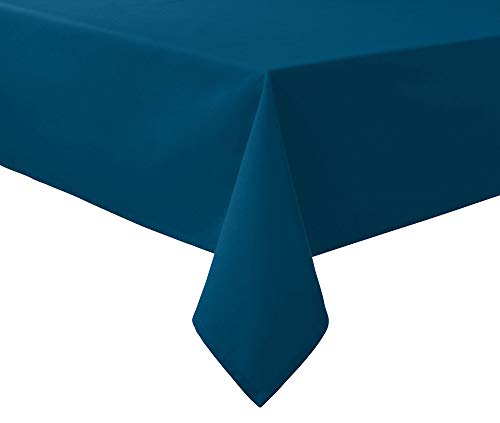 REDBEST Tischdecke, Tischwäsche Uni Seattle, 100% Baumwolle - Robustes, glattes Gewebe, mit hochwertigem Kuvertsaum, dunkelblau Größe 130x170 cm (weitere Farben, Größen) von REDBEST