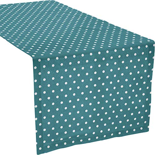 REDBEST Tischläufer, Tischdecke Punkte gepunktet Orlando, 100% Baumwolle Petrol blau grün Größe 50x150 cm - Robustes, glattes Gewebe, mit Kuvertsaum (weitere Farben, Größen) REDBEST Tischläufer, Tischdecke Punkte gepunktet Orlando, 100% Baumwolle Petrol blau grün Größe 50x150 cm - Robustes, glattes Gewebe, mit Kuvertsaum (weitere Farben, Größen) von REDBEST