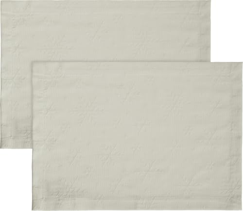 REDBEST Tischset Snowflake 2er-Pack bügelleicht hellgrau Größe 35x50 cm von REDBEST
