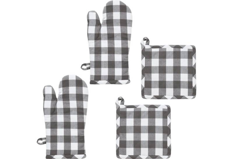 REDBEST Topflappen Küchenset "Nashville" 4-tlg., (4-tlg), Karo von REDBEST