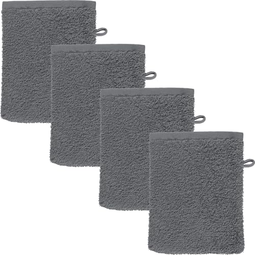 REDBEST Waschhandschuh Oceanside 4er-Pack Walk-Frottier anthrazit Größe 16x21 cm REDBEST Waschhandschuh Oceanside 4er-Pack Walk-Frottier anthrazit Größe 16x21 cm von REDBEST