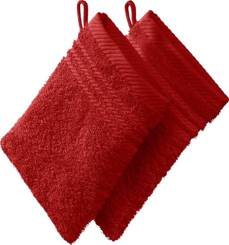 REDBEST Waschhandschuh Waschhandschuh 2er-Pack, Frottier, Walk-Frottier Uni von REDBEST