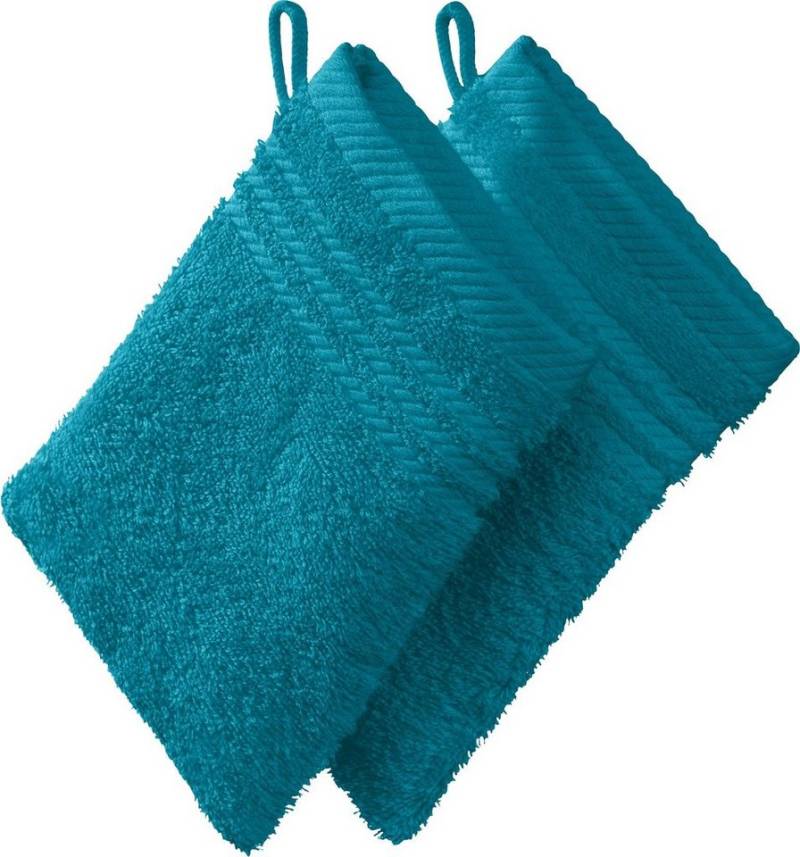 REDBEST Waschhandschuh Waschhandschuh 2er-Pack, Frottier, Walk-Frottier Uni von REDBEST