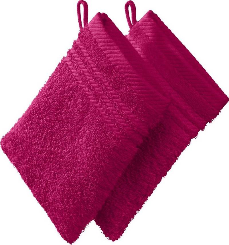 REDBEST Waschhandschuh Waschhandschuh 2er-Pack, Frottier, Walk-Frottier Uni von REDBEST
