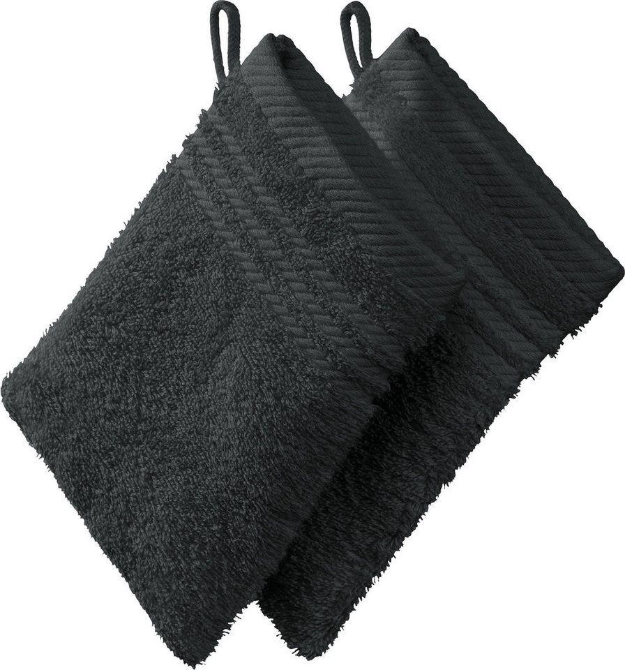 REDBEST Waschhandschuh Waschhandschuh 2er-Pack, Frottier, Walk-Frottier Uni von REDBEST