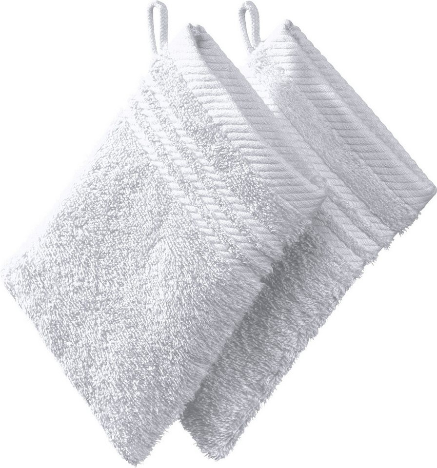 REDBEST Waschhandschuh Waschhandschuh 2er-Pack, Frottier, Walk-Frottier Uni von REDBEST
