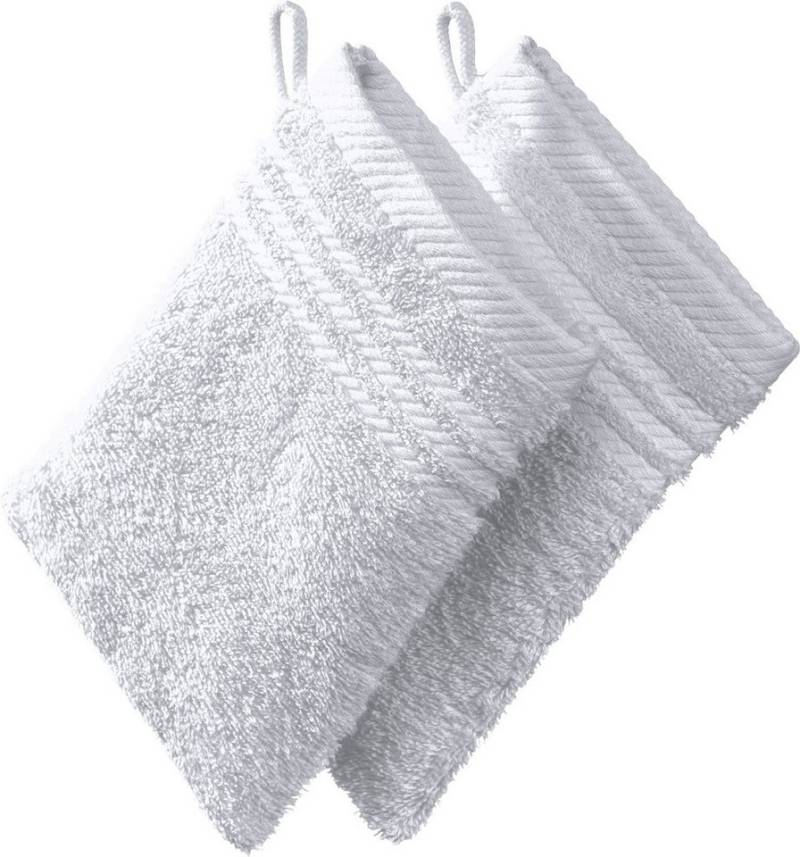 REDBEST Waschhandschuh Waschhandschuh 2er-Pack, Frottier, Walk-Frottier Uni von REDBEST