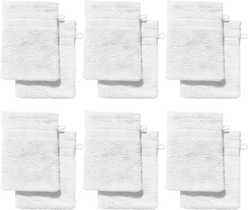 REDBEST Waschhandschuh Waschhandschuh "Chicago" 12er-Pack, Frottier, Walk-Frottier Uni von REDBEST