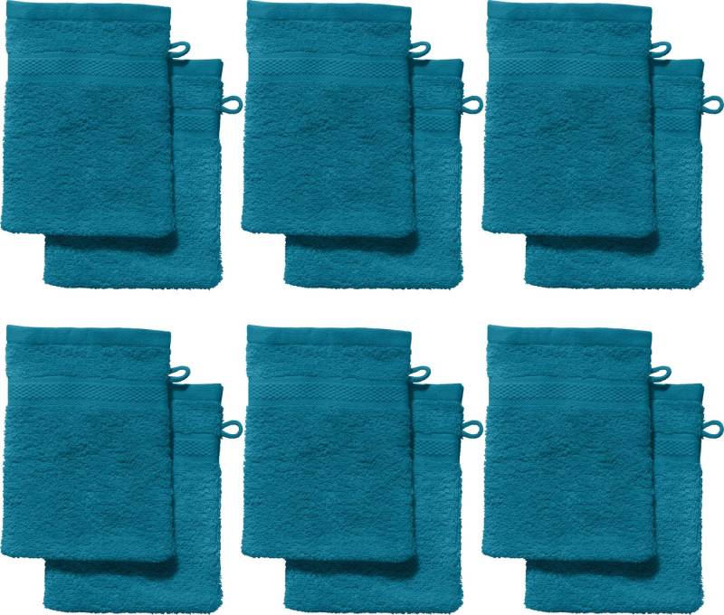 REDBEST Waschhandschuh Waschhandschuh "Chicago" 12er-Pack, Frottier, Walk-Frottier Uni von REDBEST