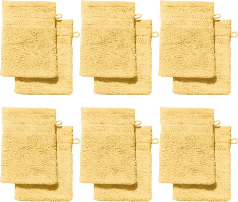 REDBEST Waschhandschuh Waschhandschuh "Chicago" 12er-Pack, Frottier, Walk-Frottier Uni von REDBEST