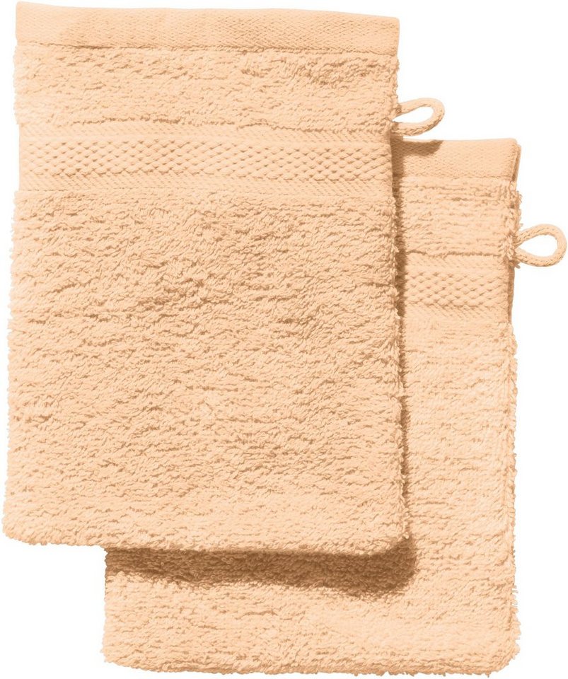 REDBEST Waschhandschuh Waschhandschuh "Chicago" 2er-Pack, Frottier, Walk-Frottier Uni von REDBEST