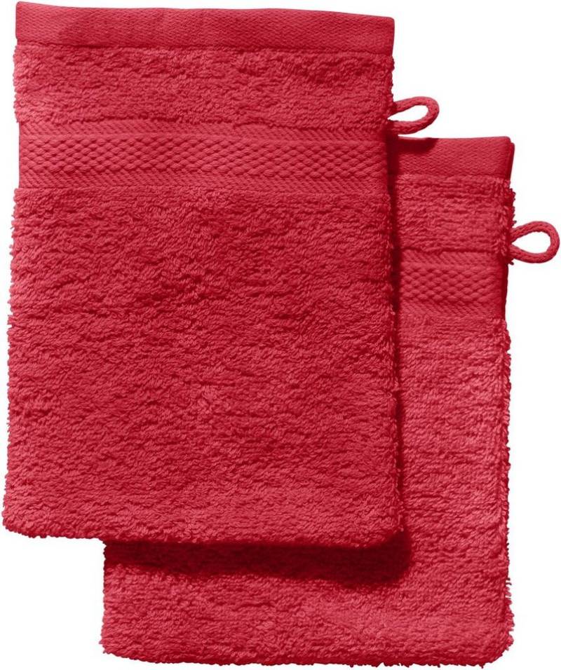 REDBEST Waschhandschuh Waschhandschuh "Chicago" 2er-Pack, Frottier (2-St), Walk-Frottier Uni von REDBEST