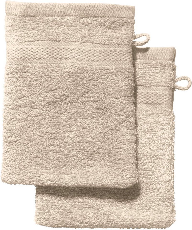 REDBEST Waschhandschuh Waschhandschuh "Chicago" 2er-Pack, Frottier, Walk-Frottier Uni von REDBEST