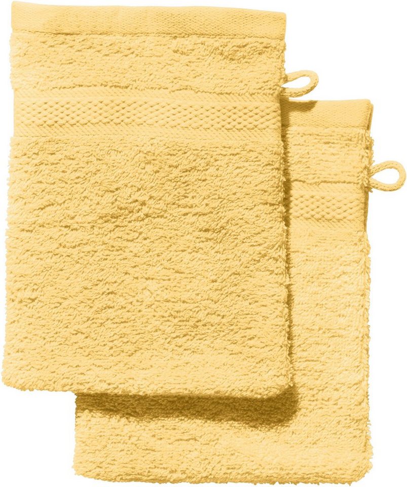 REDBEST Waschhandschuh Waschhandschuh "Chicago" 2er-Pack, Frottier (2-St), Walk-Frottier Uni von REDBEST