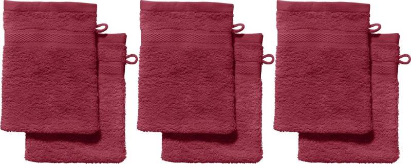 REDBEST Waschhandschuh Waschhandschuh "Chicago" 6er-Pack, Frottier, Walk-Frottier Uni von REDBEST