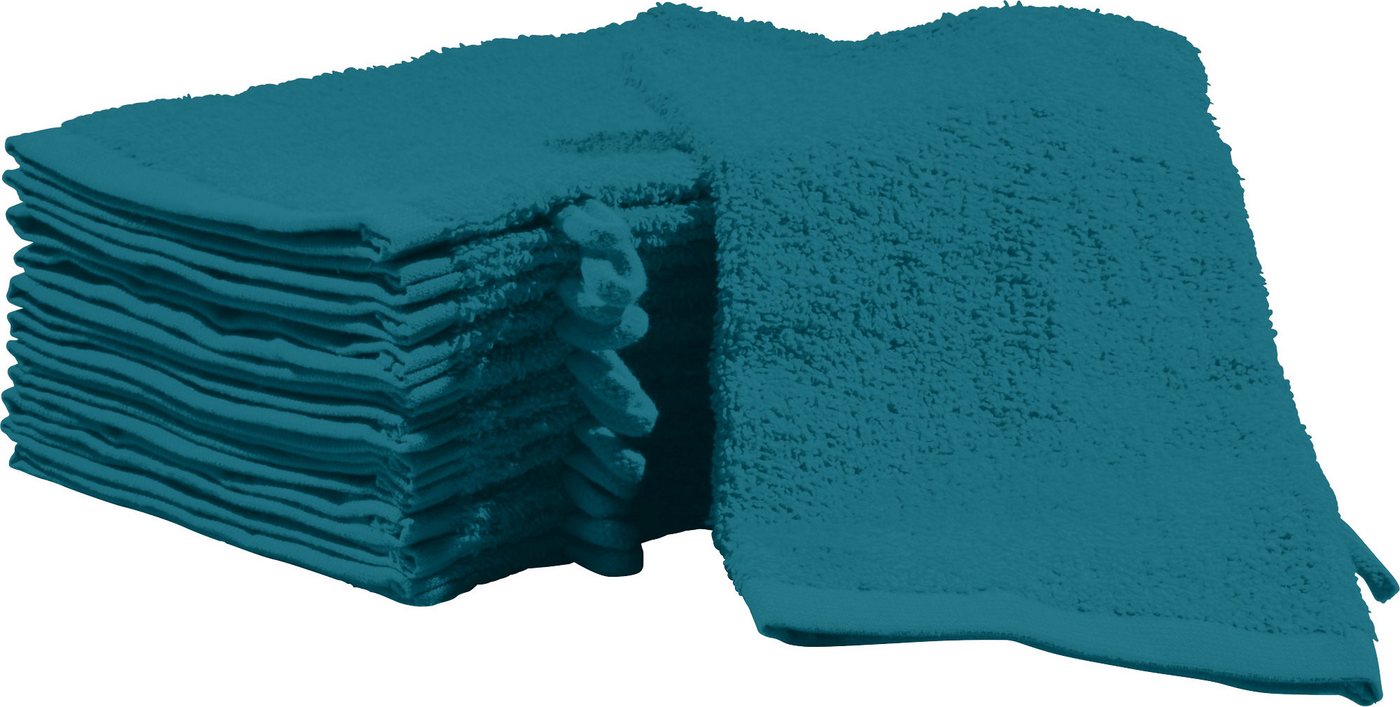 REDBEST Waschhandschuh Waschhandschuh "Oceanside" 12er-Pack, Leichtfrottier, Leichtfrottier Uni von REDBEST