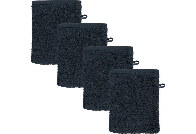 REDBEST Waschhandschuh Waschhandschuh "Oceanside" 4er-Pack, Frottier, Walk-Frottier Uni von REDBEST