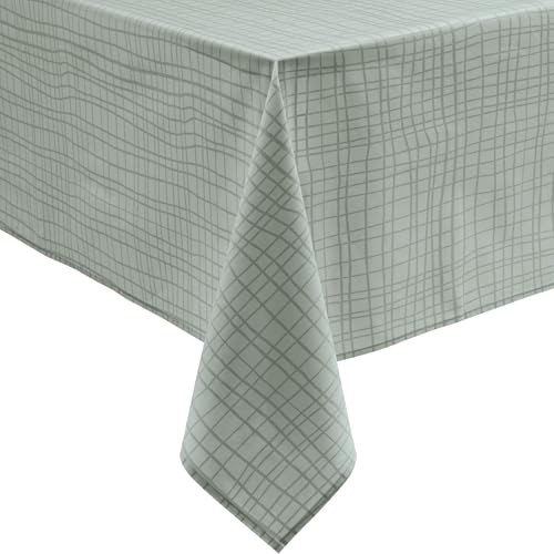 REDBEST abwaschbare Tischdecke Pasadena Salbei Größe 140x200 cm, Tischläufer, Karo, pflegeleicht von REDBEST