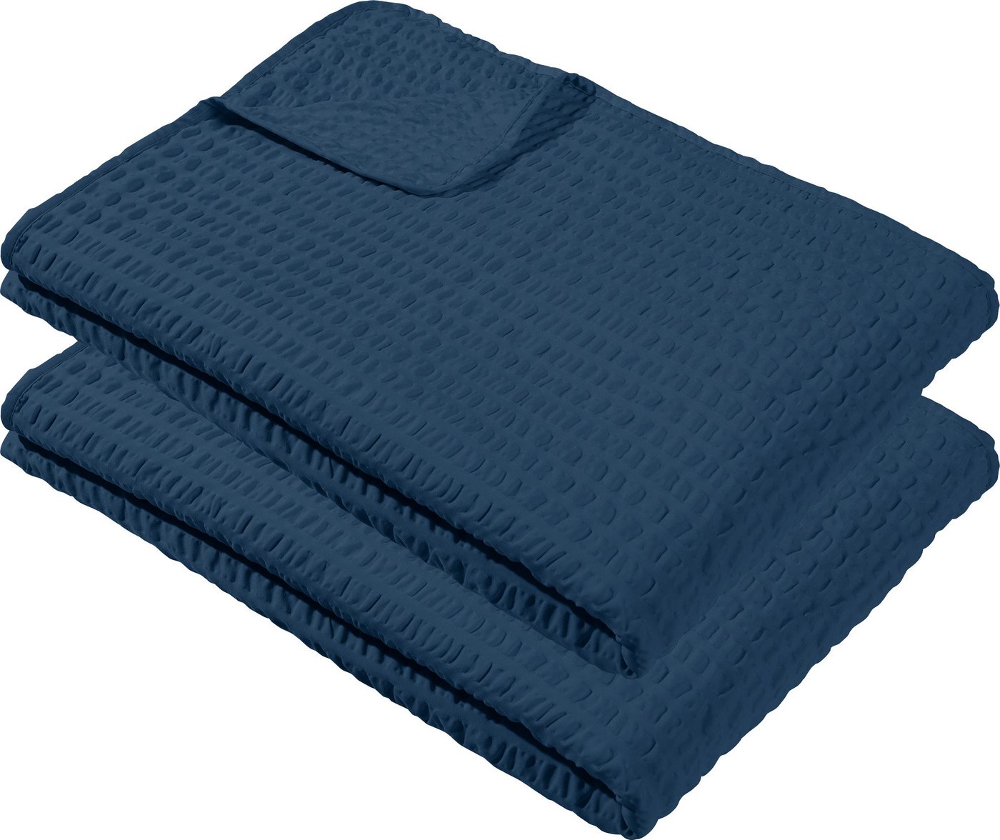 Wohndecke Sommerdecke "Detroit" 2er-Pack, REDBEST, Microfaser-Seersucker Uni von REDBEST
